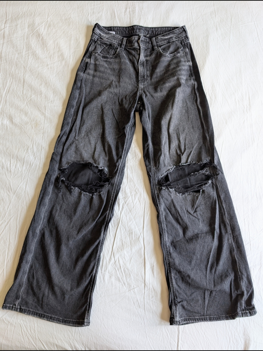 American Eagle Outfitters Black/Charcoal Flare Jeans
